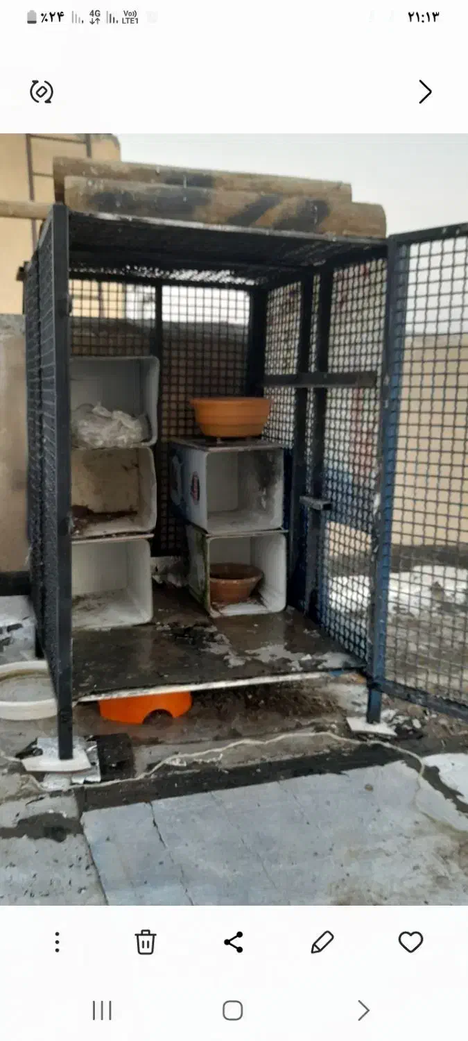 فروش قفس آهنی بزرگ،دست ساز.سفارشی.|لوازم جانبی حیوانات|شاهین‌شهر, شهرک پردیس|دیوار