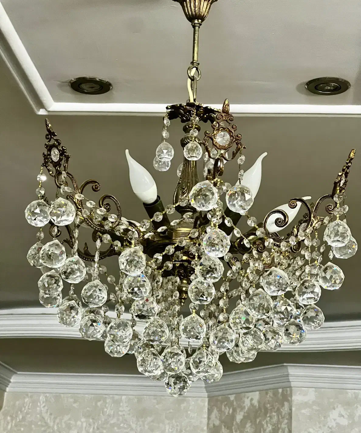 لوستر ۶ شاخه برنز|لوستر و چراغ آویز|تهران, امیر بهادر|دیوار