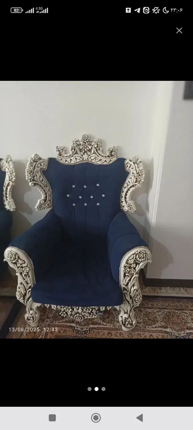 مبلمان راحتی کلاسیک|مبلمان خانگی و میز عسلی|پرند, فاز ۱|دیوار