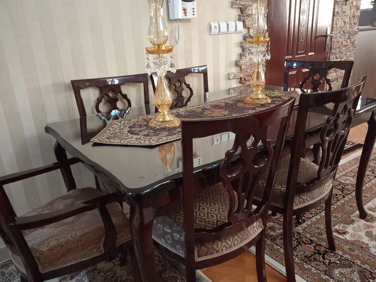 میز نهار خوری ۶ نفره|میز و صندلی غذاخوری|ورامین, شهرک فجر|دیوار