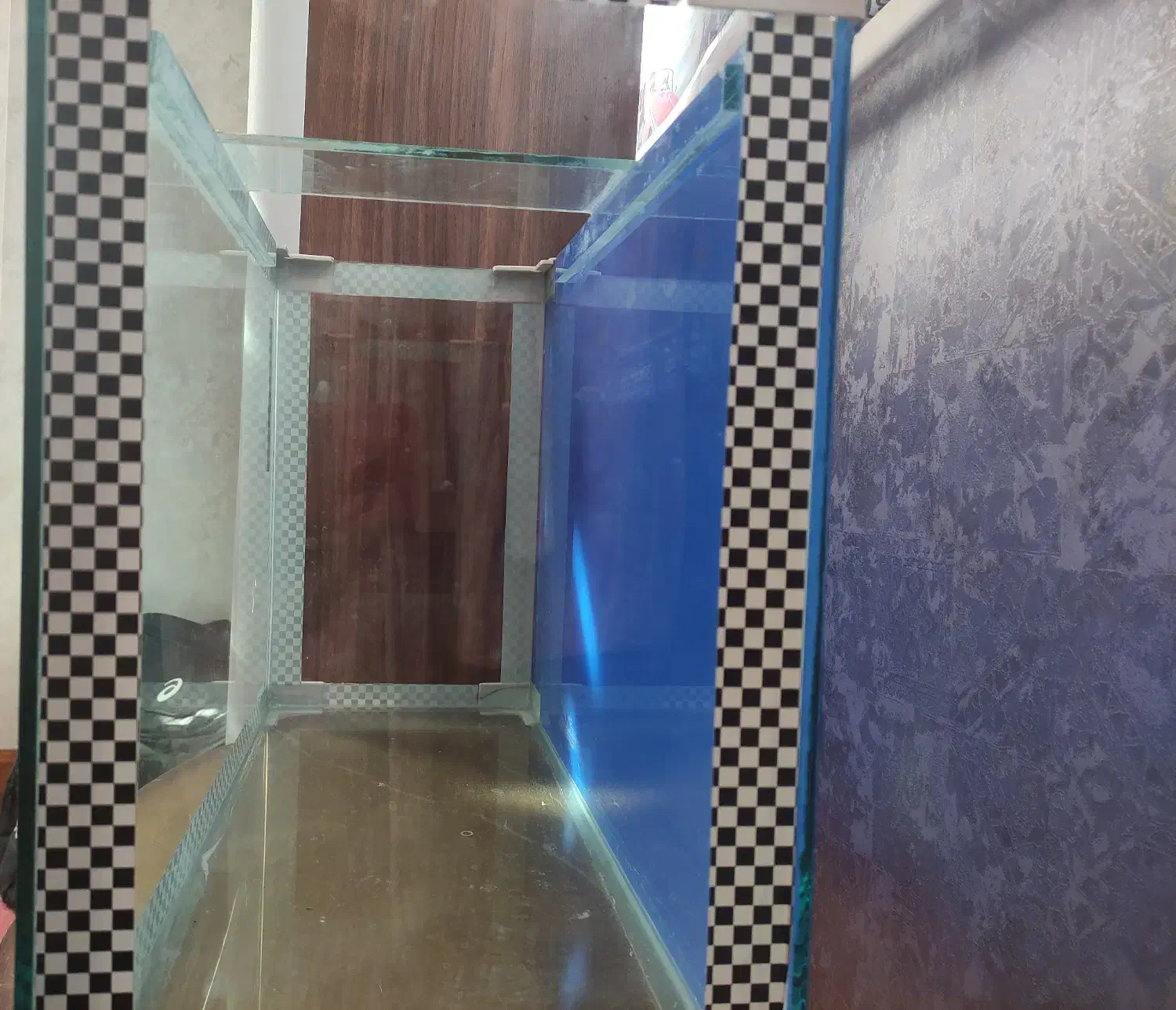 آکواریوم ۶۰ لیتری شیشه ۶ میل+ دماسنج نواری|ماهی|خوی, |دیوار