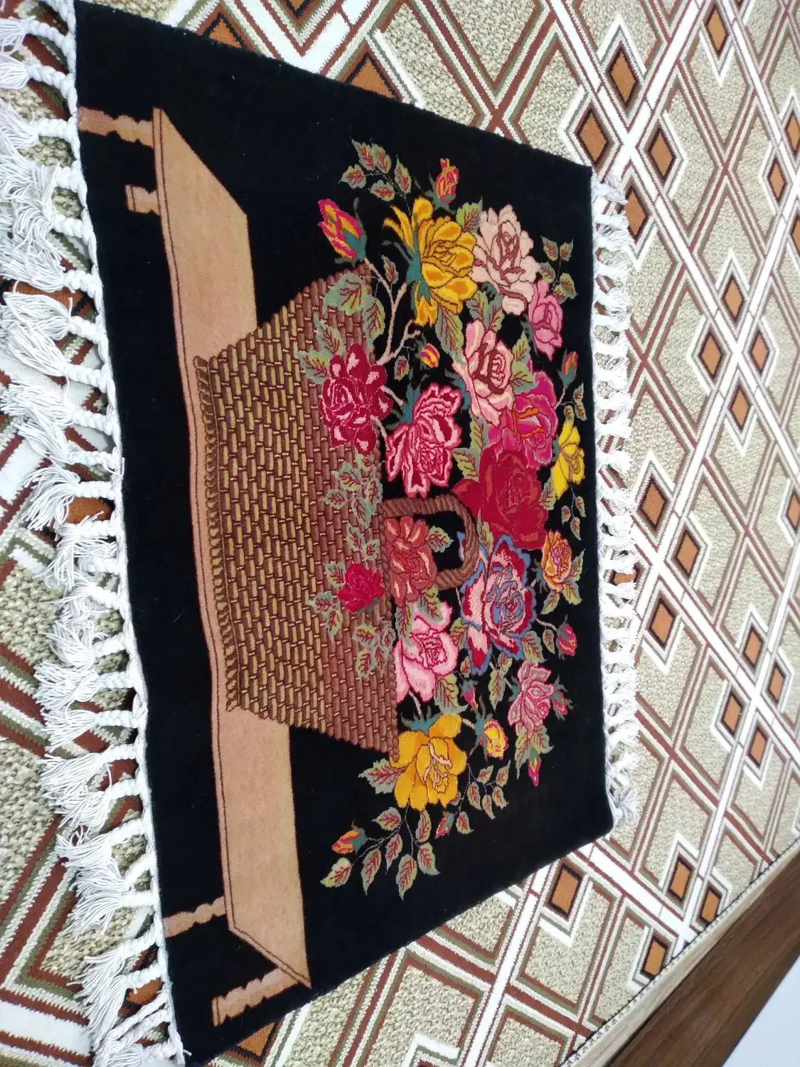 تابلو فرش دستبافت تبریز ۵۰رج|تابلو فرش|رباط‌کریم, الارد|دیوار