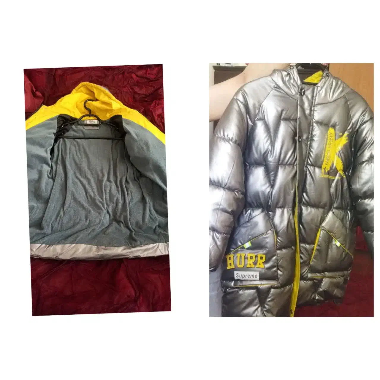 کاپشن درحدخیلی نو نقره ای|لباس|شیراز, عادل آباد|دیوار