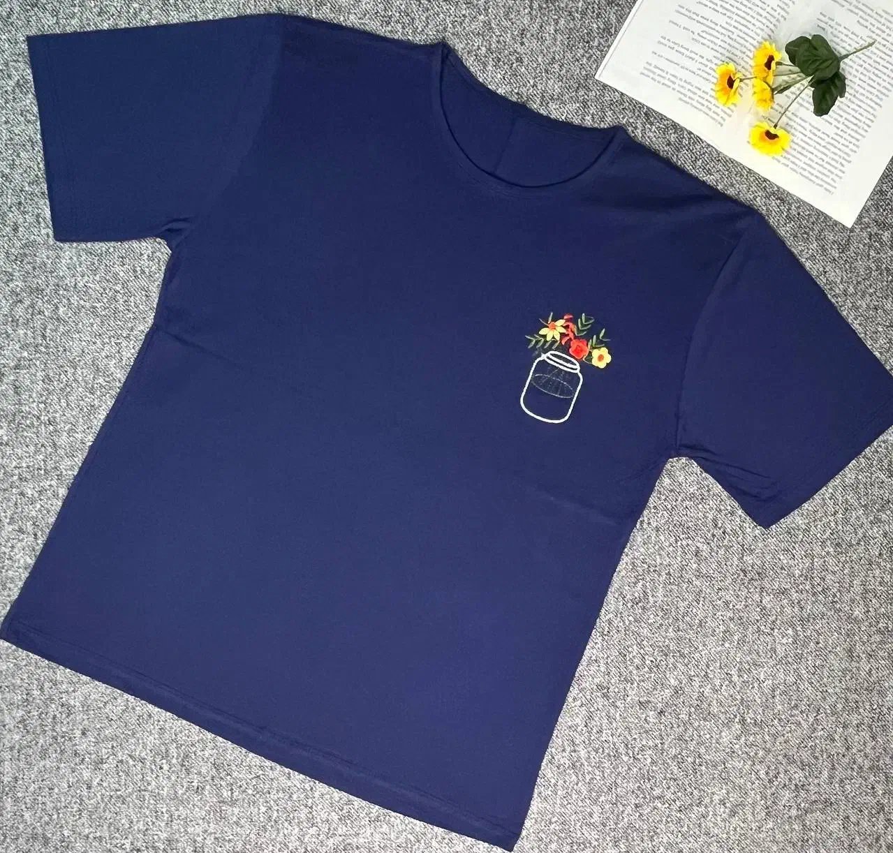 تیشرت طرح گلدان گلدوزی|لباس|تهران, جیحون|دیوار