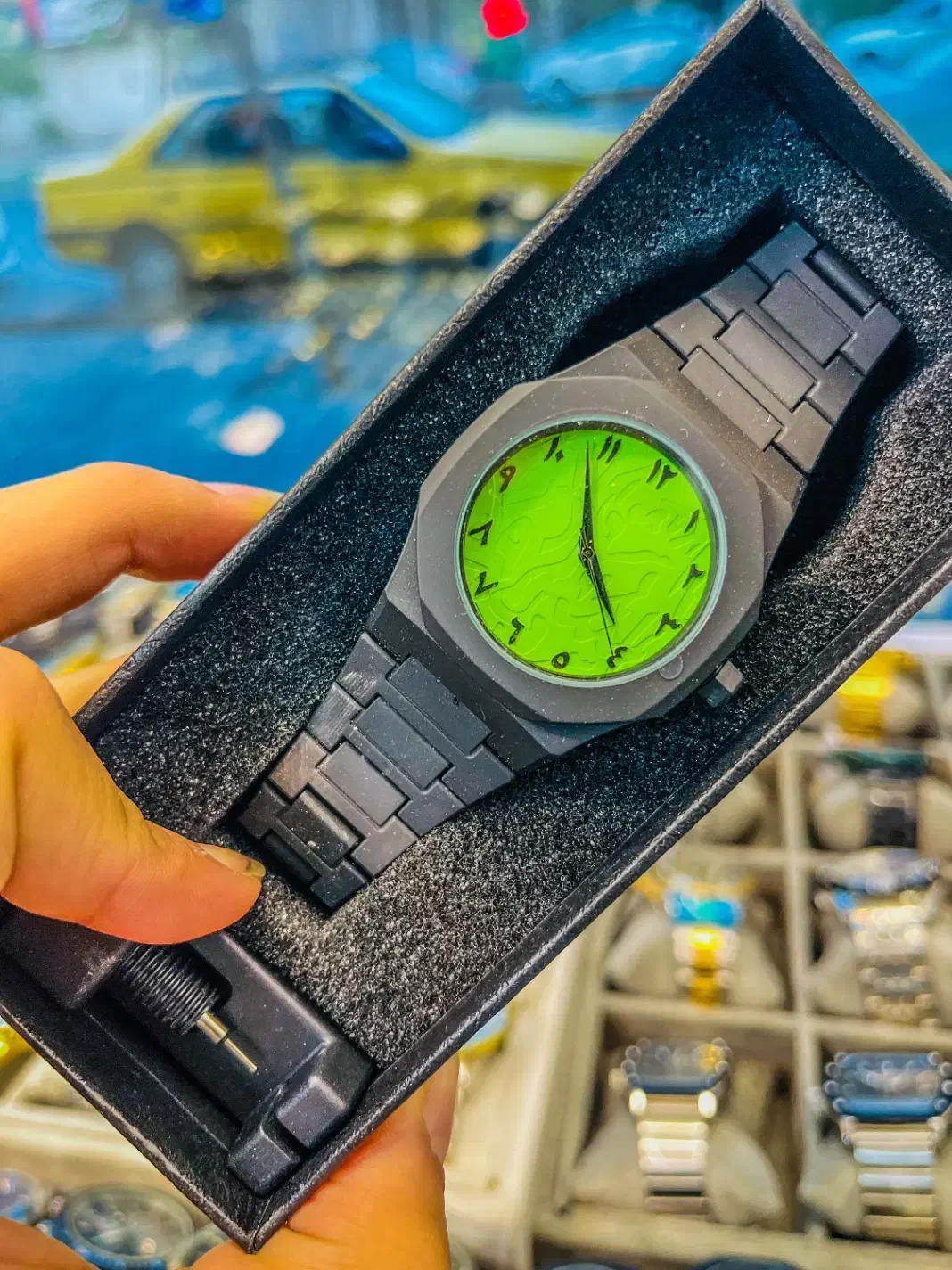 ساعت مچی مردانه پرشین بلک/تمام مشکی قفل پروانه ای|ساعت|مشهد, گاز|دیوار