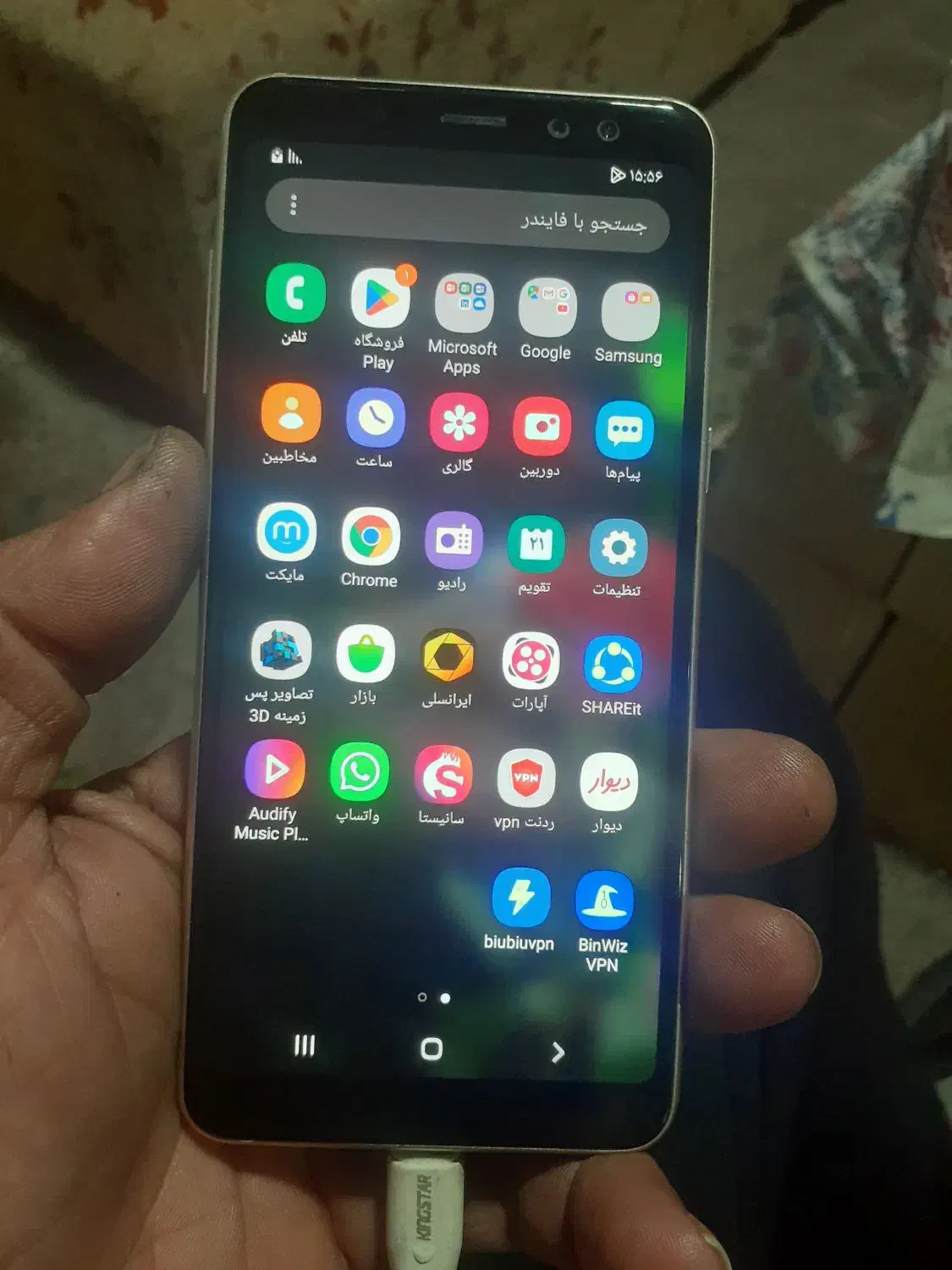 یکدستگاه گوشی سامسونگ A8  با حافظ ۶۴ گیگ|موبایل|بندر انزلی, بی بی حوریه|دیوار