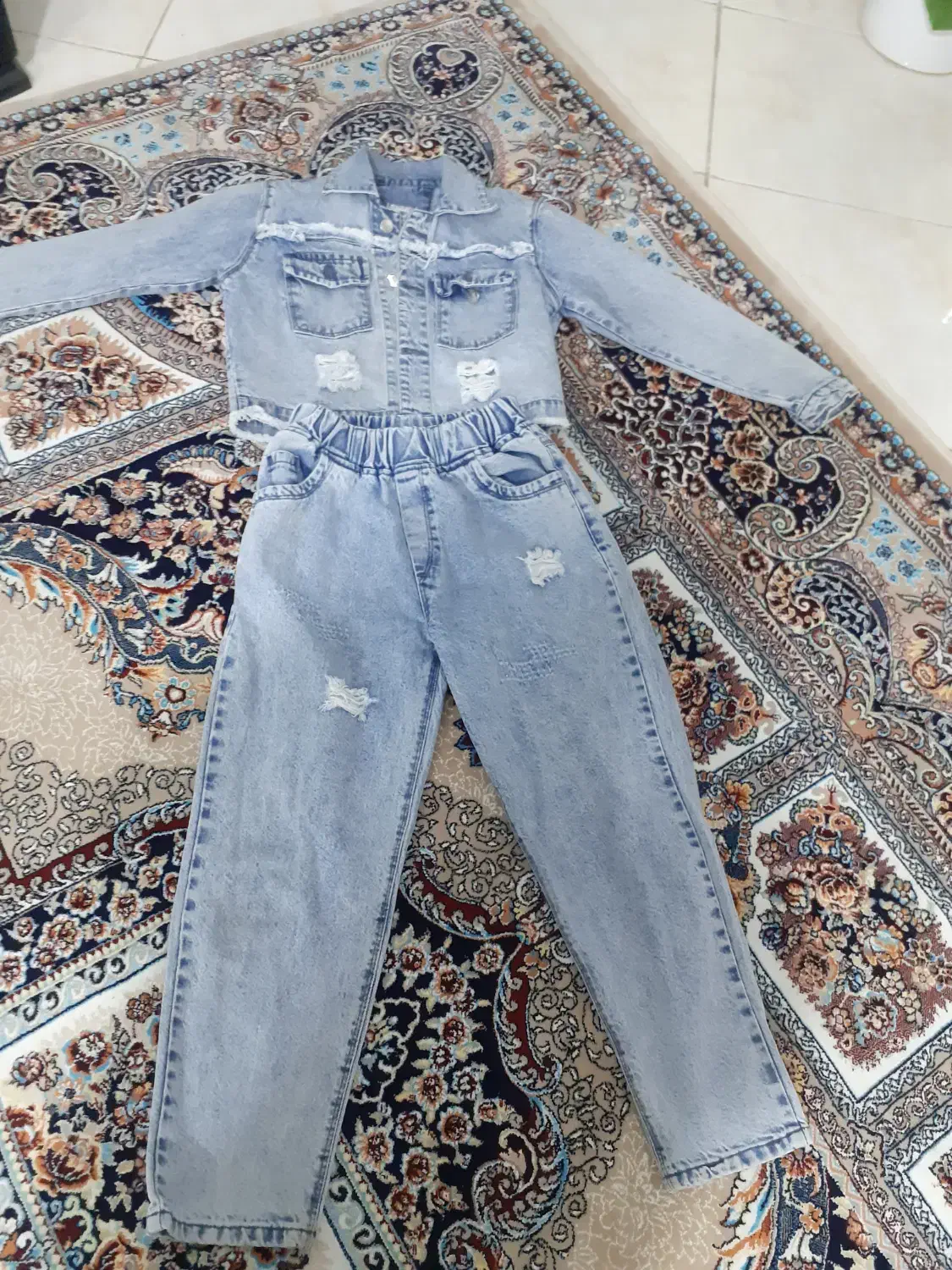 کت وشلوار لی دخترانه|کفش و لباس بچه|بومهن, |دیوار