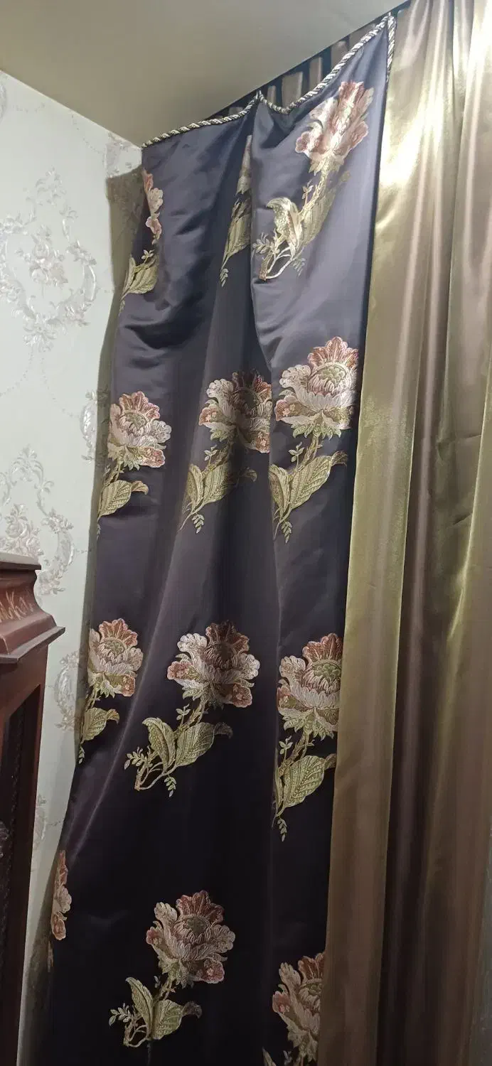 دستک پرده زیبا وسالم ویک جفت|پرده، رانر، رومیزی|مشهد, آزادشهر|دیوار