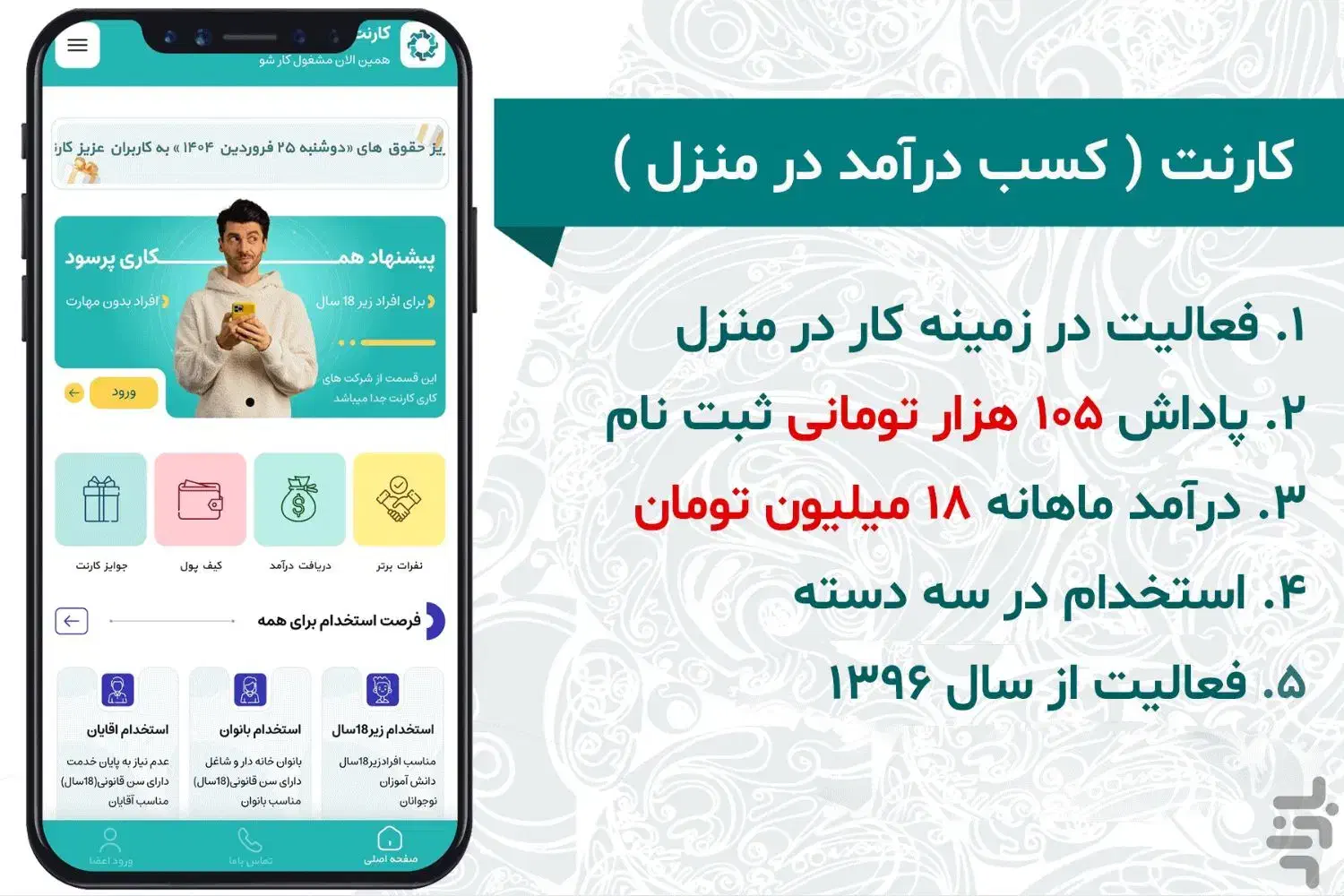 کارنت کسب درآمد در منزل|فعالیت داوطلبانه|مشهد, کوشش|دیوار