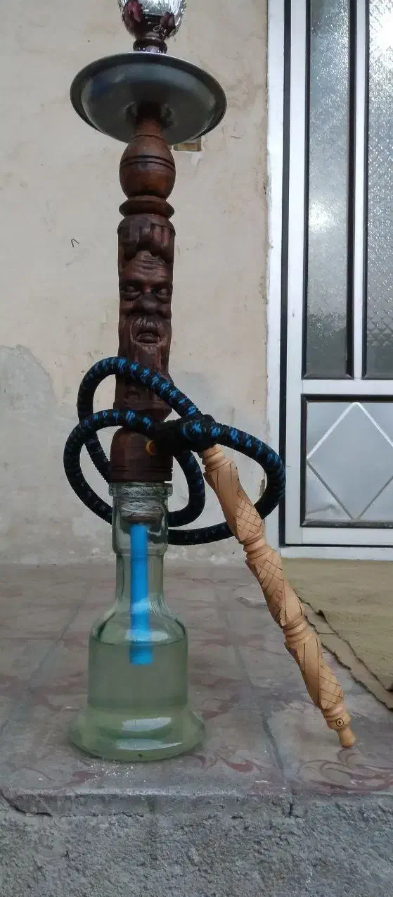 قلیان چوب سرخ طرح دار...|صنایع دستی و سایر لوازم تزئینی|گرگان, |دیوار