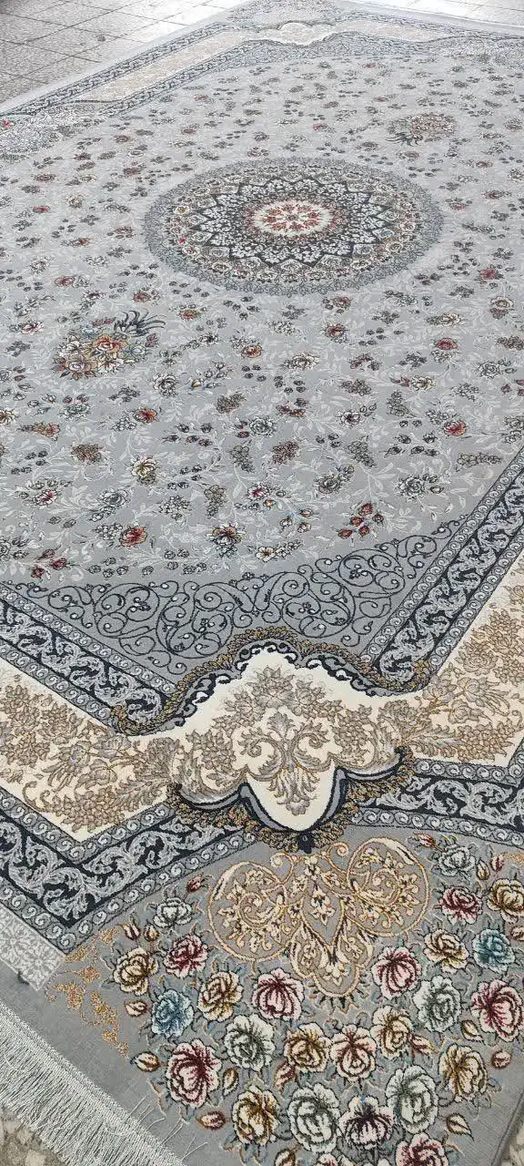 طرح خاتون نقره ای خرید اقساطی|فرش|اصفهان, آبشار|دیوار