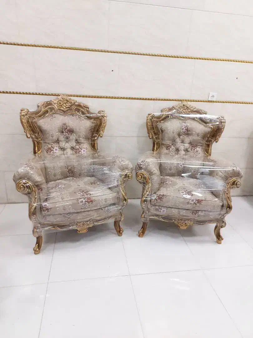 مبل سلطنتی دو سر گل کلاف درشت سفارشی|مبلمان خانگی و میز عسلی|قزوین, |دیوار