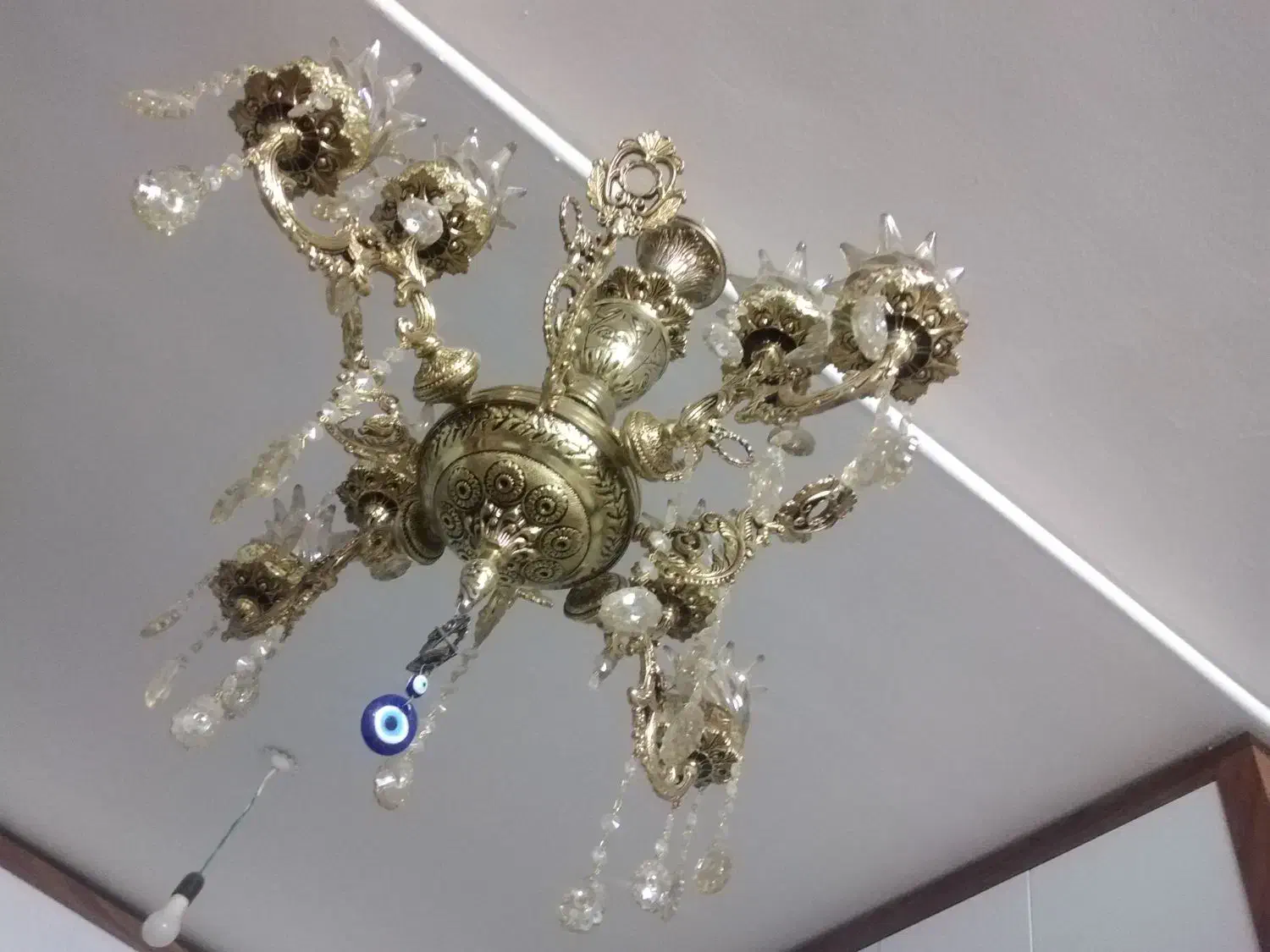 لوستر برنجی|لوستر و چراغ آویز|بیرجند, |دیوار