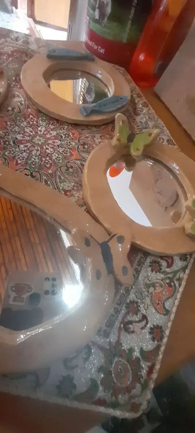 اینه سفالی دستسازه|آینه|تنکابن, |دیوار