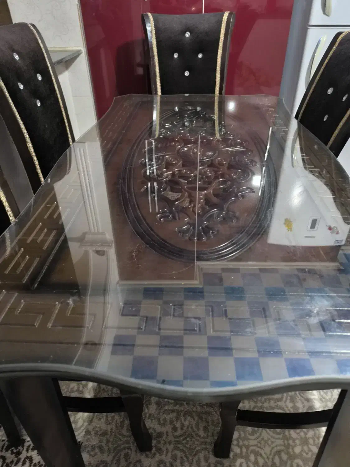 میز غذاخوری شش نفره|میز و صندلی غذاخوری|سراب, |دیوار