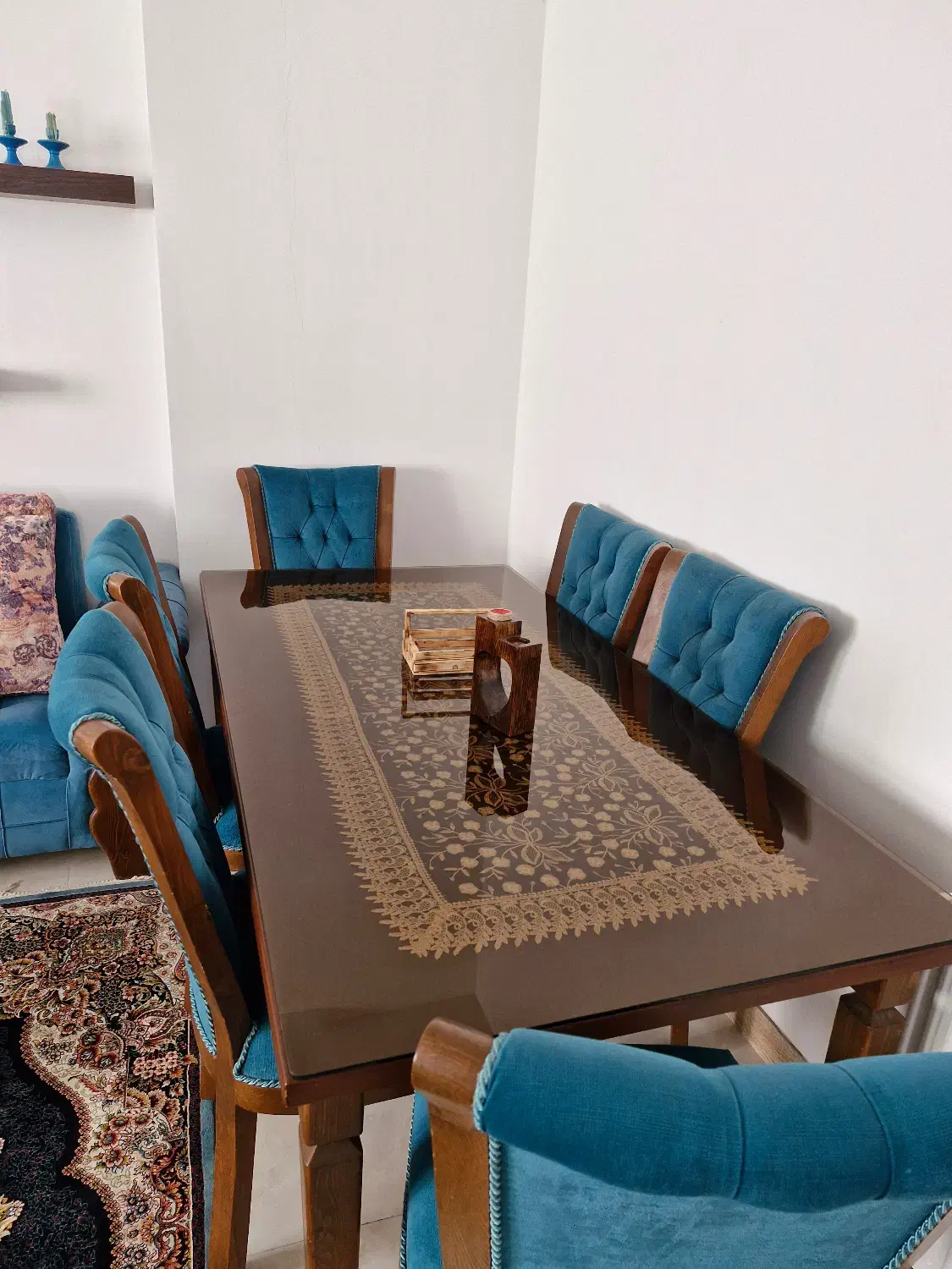 میز نهارخوری|میز و صندلی غذاخوری|رامسر, |دیوار