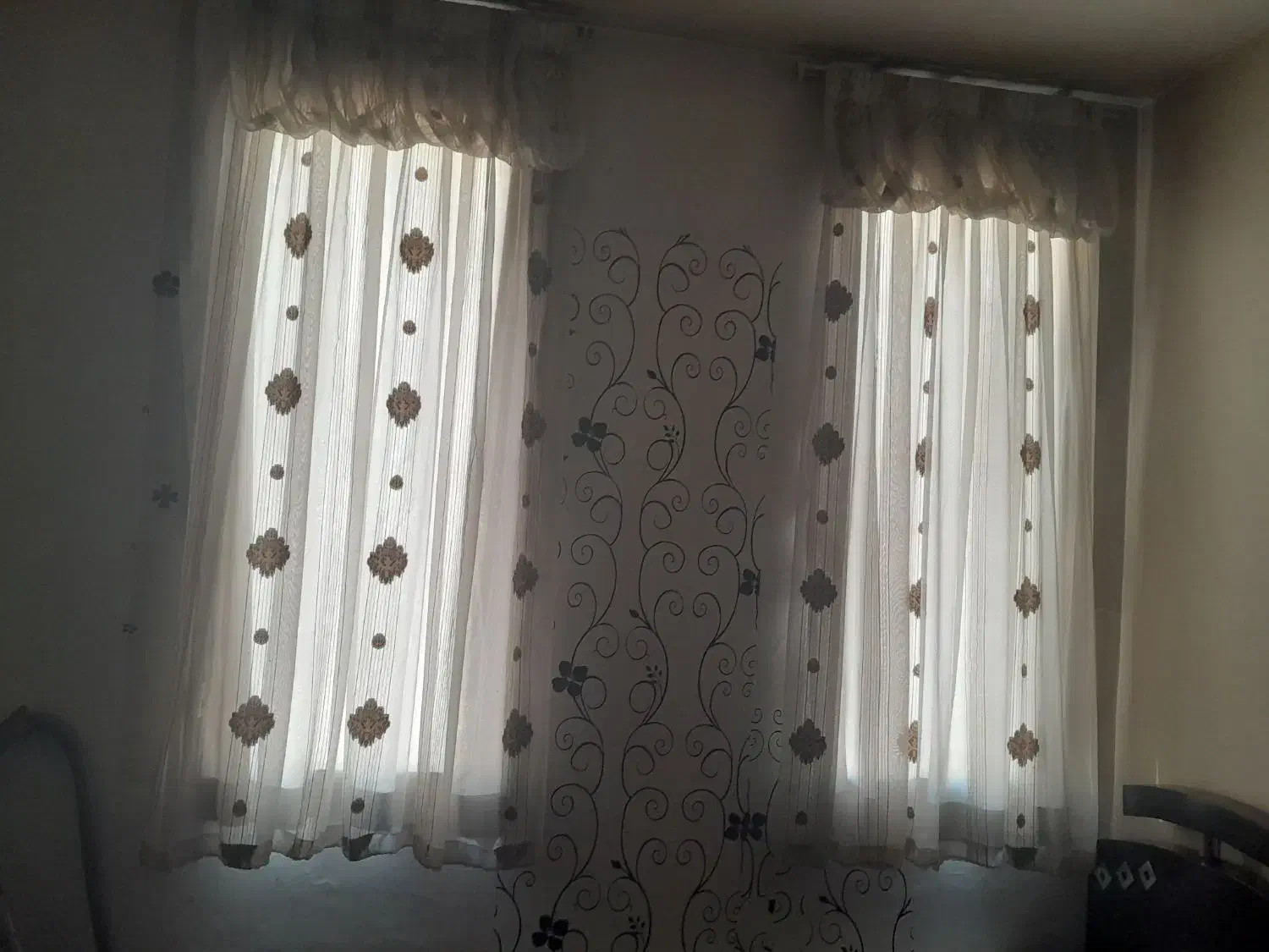 پرده حریر طرح دار|پرده، رانر، رومیزی|تهران, مجیدیه|دیوار