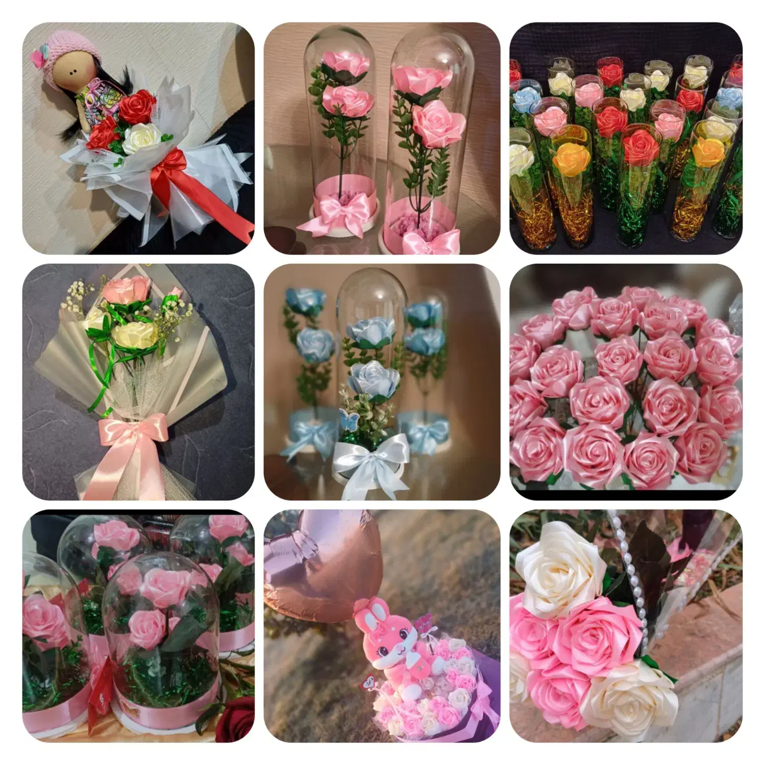 انواع گلهای ربانی مطابق سلیقه شما|گل مصنوعی|قزوین, |دیوار