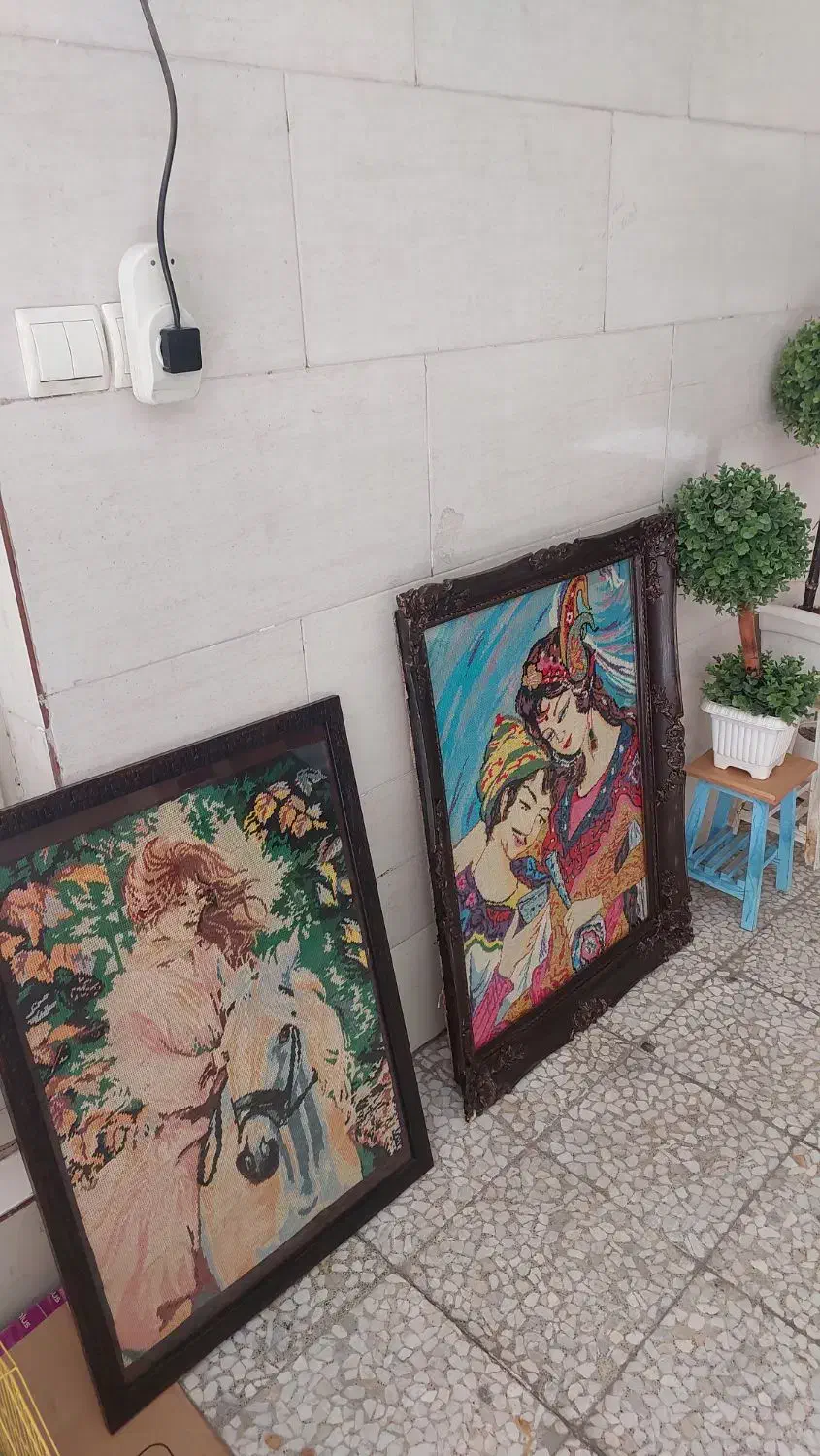 تابلو کوبلن گوبلن لیلی مجنون بانوی اسب سوار قدیمی|کلکسیون اشیاء عتیقه|تهران, جیحون|دیوار