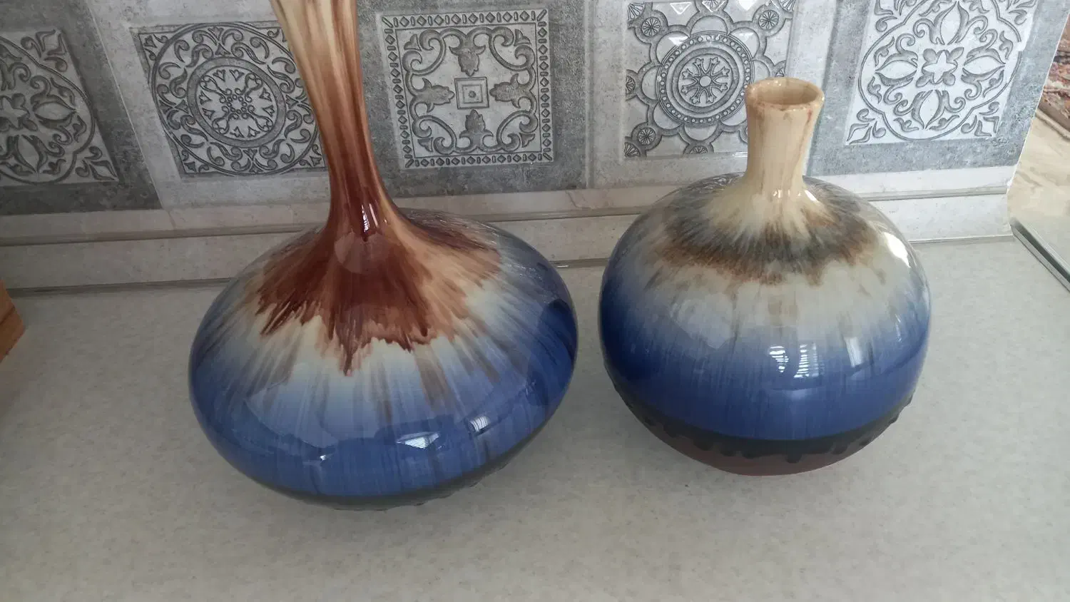 گلدان جفتی براق|صنایع دستی و سایر لوازم تزئینی|ری, ولی آباد|دیوار