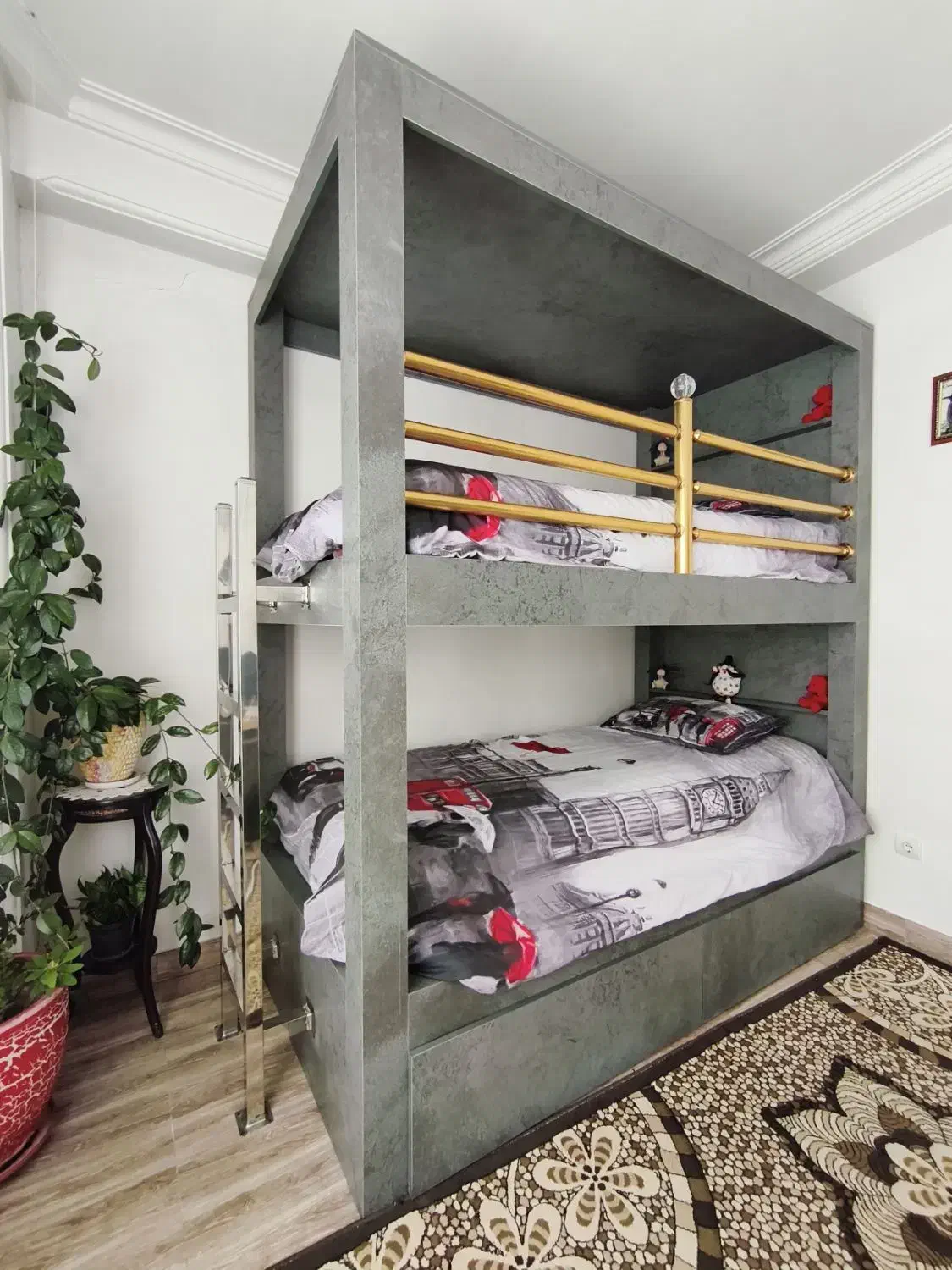 تخت خواب دو طبقه|تخت و سرویس خواب|باسمنج, |دیوار