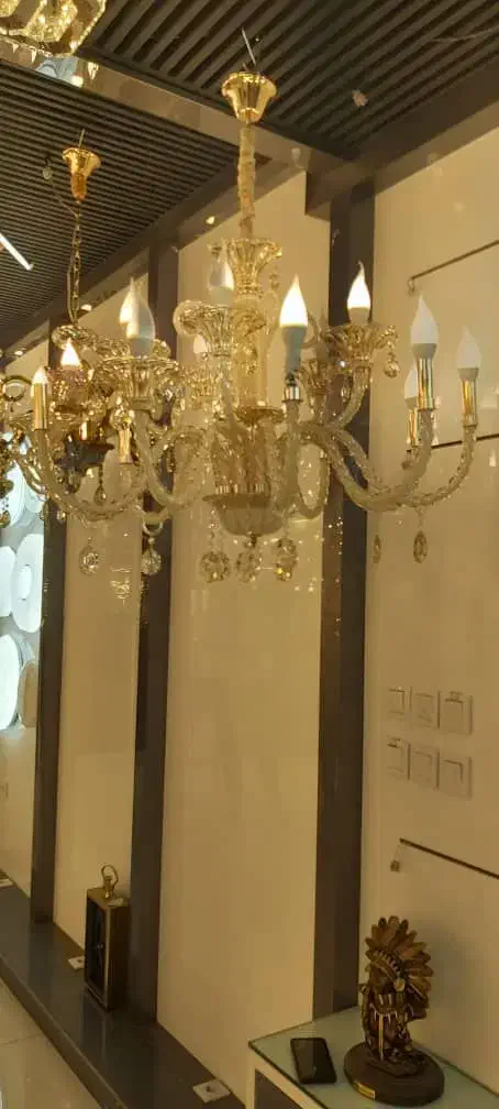 لوستر ۱۵شاخه بزرگ|لوستر و چراغ آویز|شیراز, پودنک|دیوار