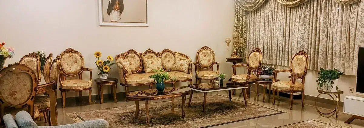 مبل 9نفره ونهارخوری 6نفره.استیل.|مبلمان خانگی و میز عسلی|نهاوند, |دیوار
