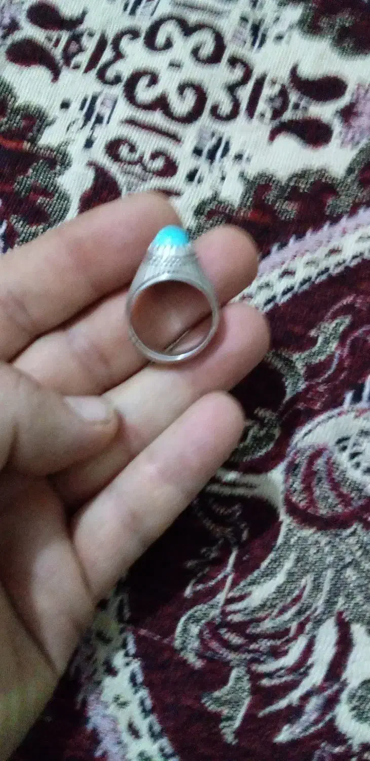 انگشتر نقره فیروزه نیشابور|جواهرات|قم, محمد آباد|دیوار