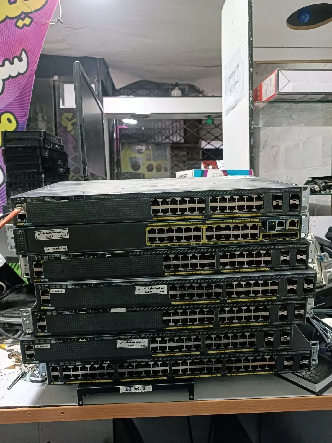 7 عدد سوئیچ شبکه Cisco همگی به صورت یکجا|مودم و تجهیزات شبکه|ملارد, |دیوار