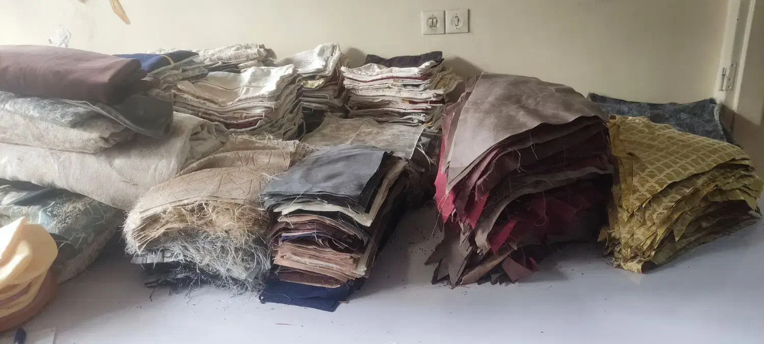 ته طاقه و تیکه پارچه و کاور کوسن و دور گردنی|لوازم خیاطی و بافتنی|ری, دیلمان|دیوار