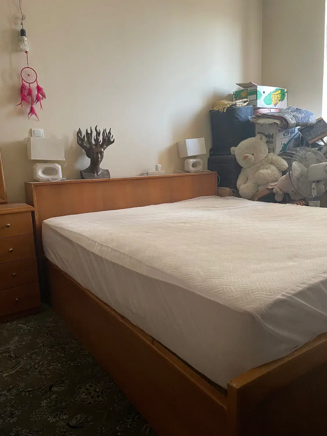 تخت خواب دونفره و تشک اولترا ۵ رویا جدید وتمیز|تخت و سرویس خواب|کرمان, |دیوار