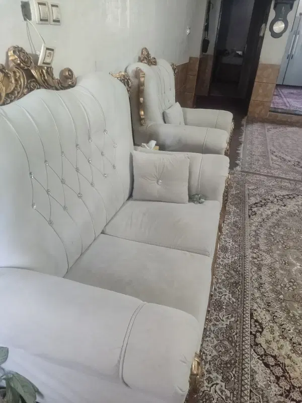 مبلمان هفت نفره در حد نو|مبلمان خانگی و میز عسلی|شیراز, شهرک فرزانگان|دیوار