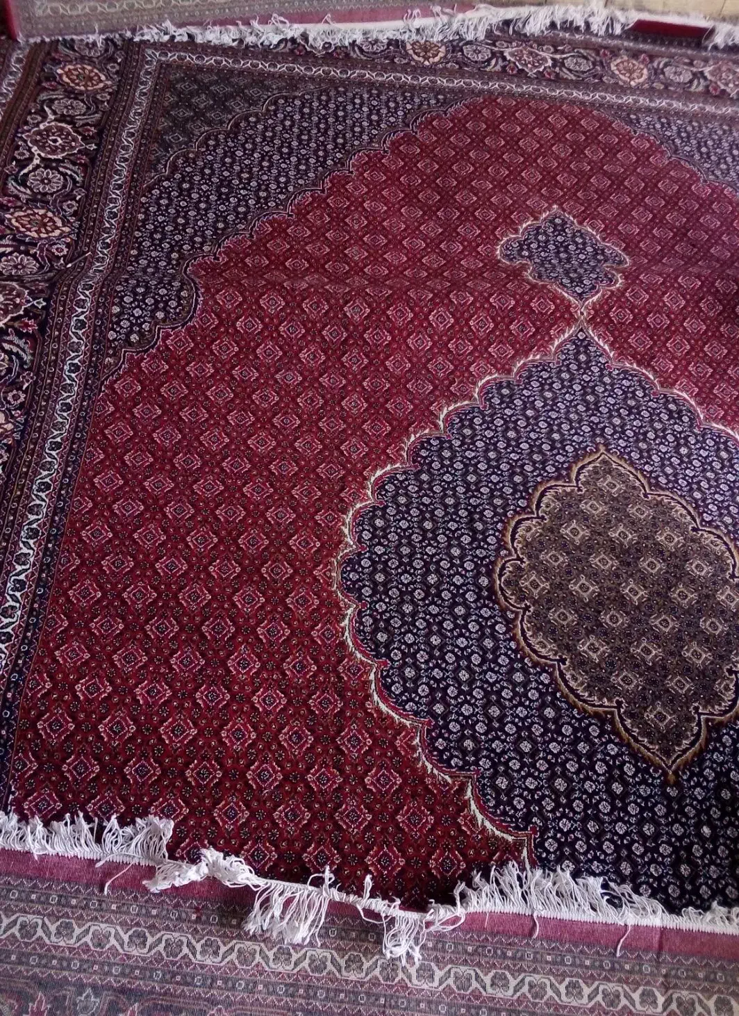 دو تخته فرش 12متری  ریز ماهی نخ اصلی|فرش|کرمانشاه, |دیوار
