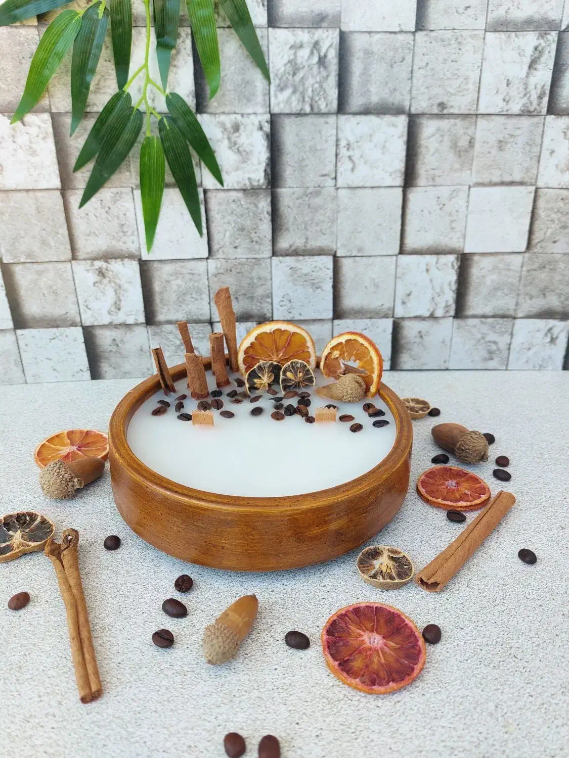 شمع جذاب پاییزی|صنایع دستی و سایر لوازم تزئینی|مبارکه, |دیوار