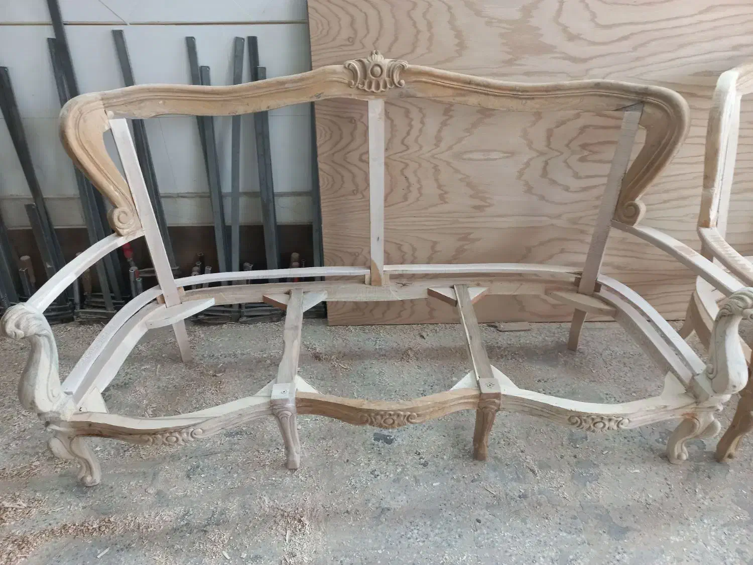 مبل خام منبت کاری شده با چوب راش ایرانی|مبلمان خانگی و میز عسلی|گرگان, |دیوار