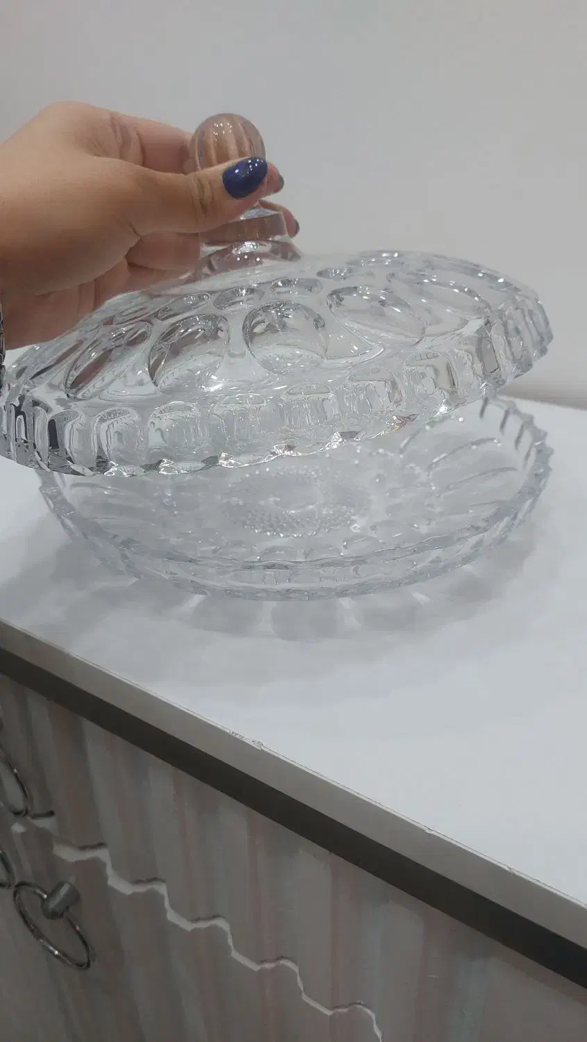 سرویس کریستال سنگین و درخشان میوه/شیرینی/شکلاتو..|ظروف سرو و پذیرایی|محمدیه-قزوین, |دیوار