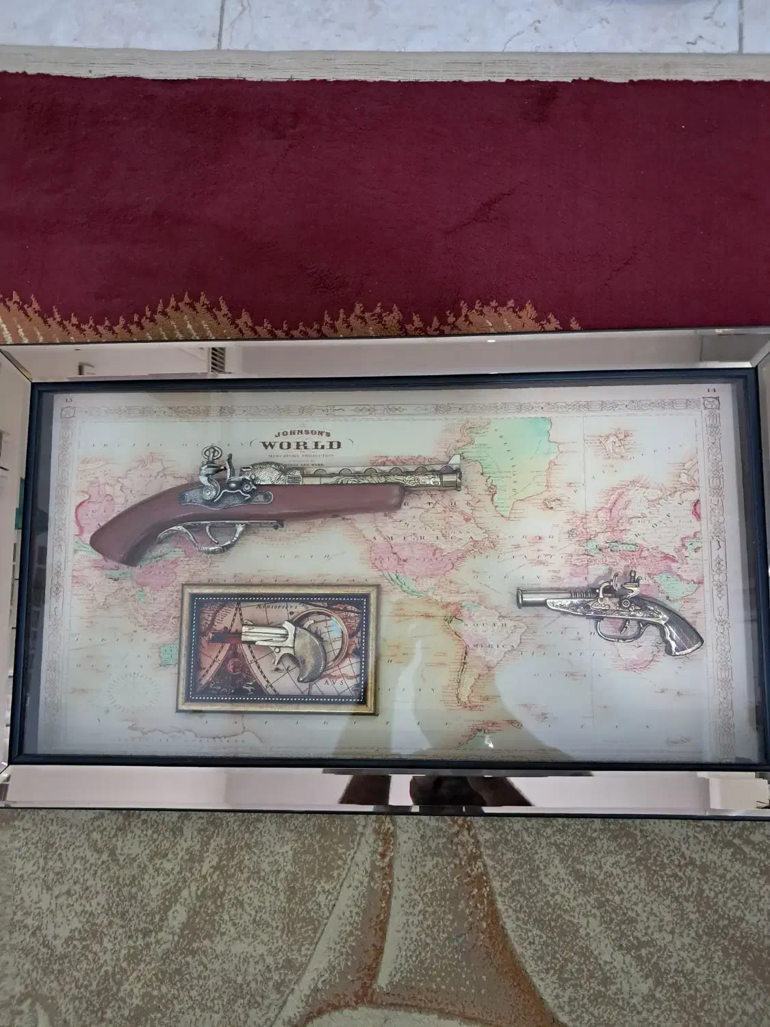 تابلوی تپانچه دوقاب|تابلو، نقاشی، عکس|کرج, حسین‌آباد|دیوار