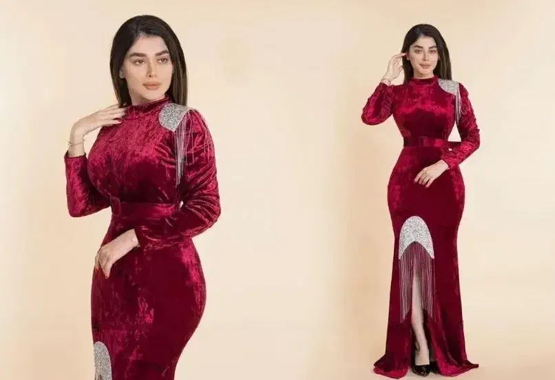 کرایه مجلسی مخمل مدل طاووس|لباس|بیرجند, |دیوار