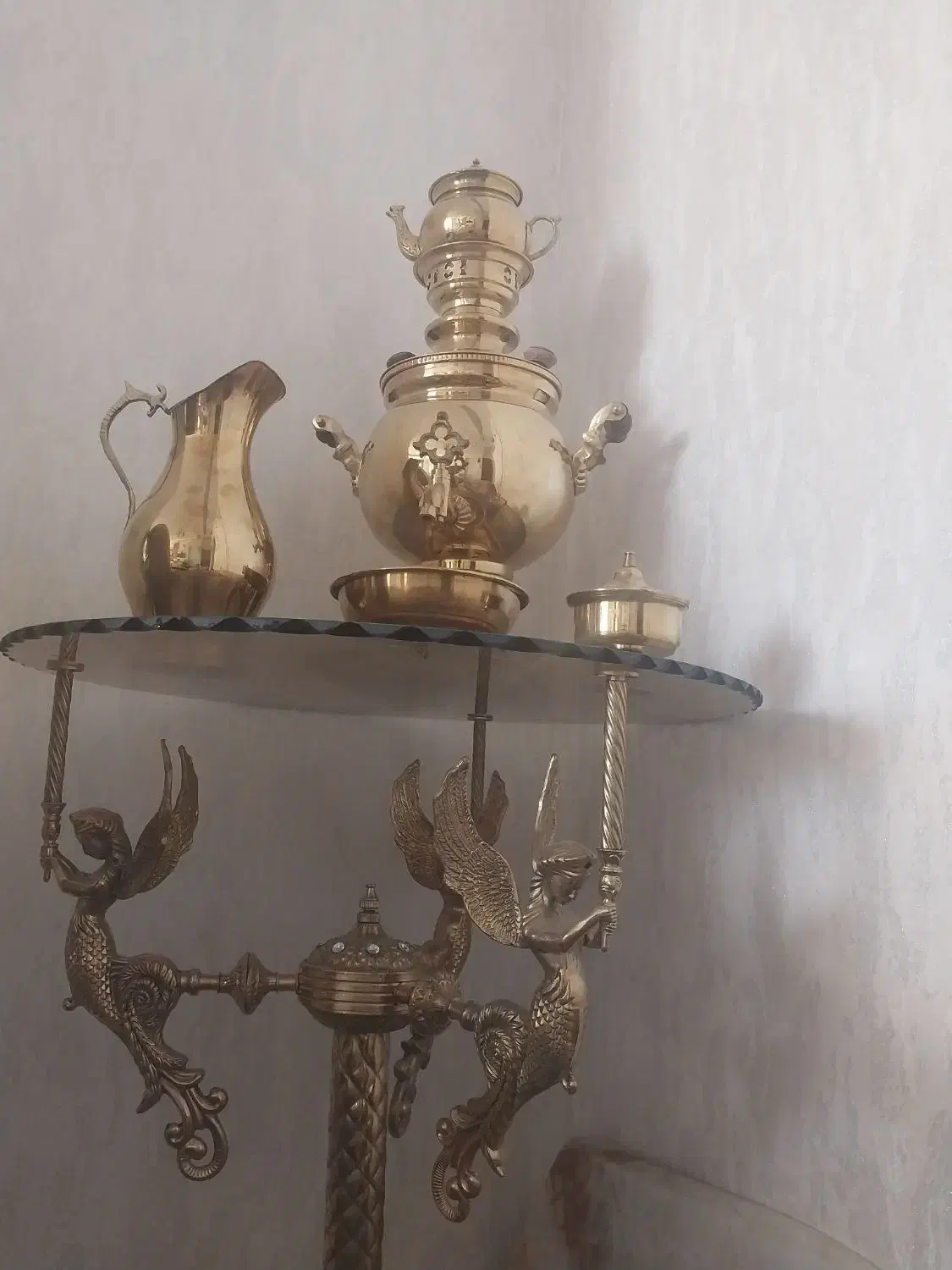 سماور و میزخاطره برنز|سماور، چای‌ساز، قهوه‌ساز|ملایر, |دیوار