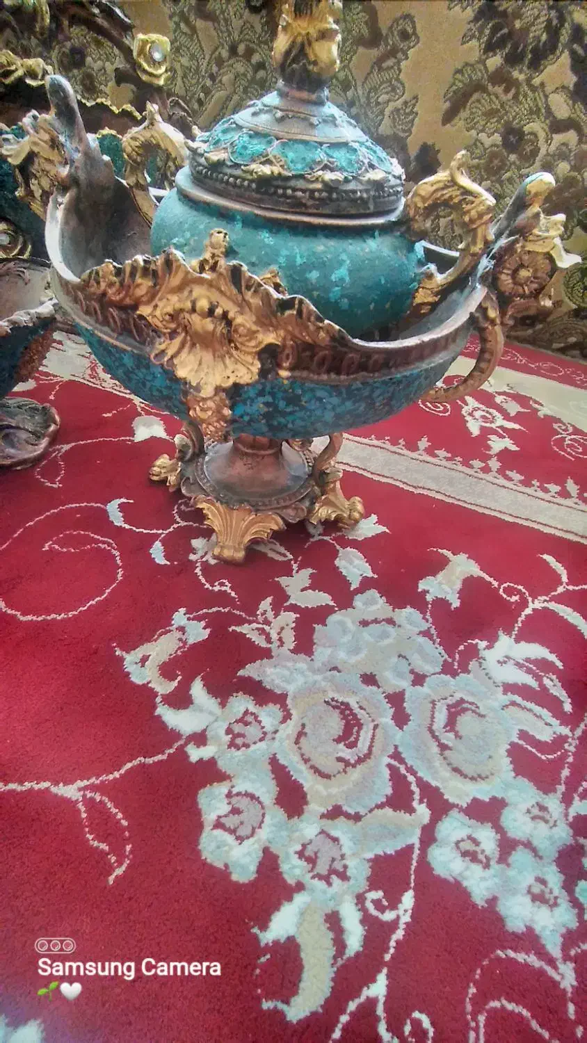 کاسه ها ی فیروزه ای وطلایی به فروش میرسد|صنایع دستی و سایر لوازم تزئینی|ایوان, |دیوار