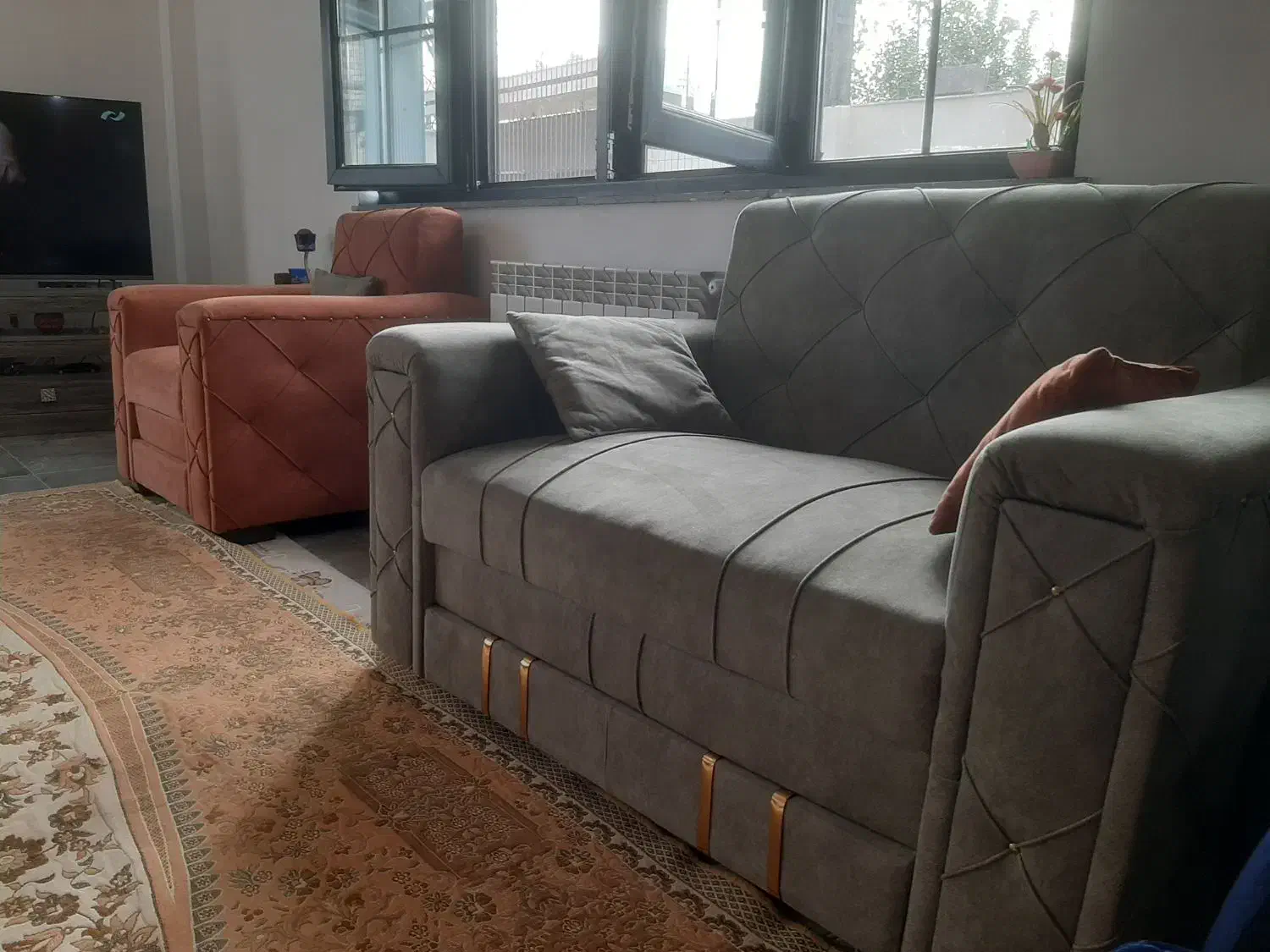 مبل راحتی ۷نفر با جلو مبلی|مبلمان خانگی و میز عسلی|پیربازار, |دیوار