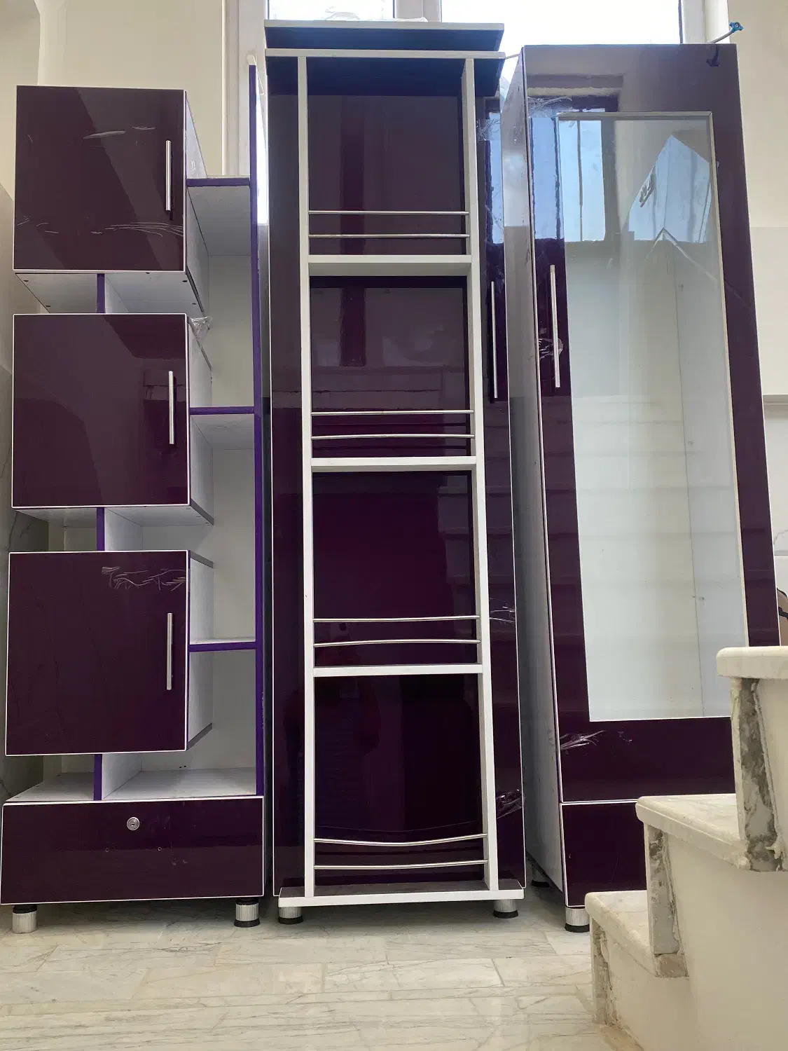 کمد سه تیکه هایگلاس|جاکفشی، کمد، دراور|الیگودرز, |دیوار