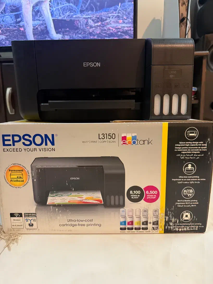 پرینتر رنگی Epson L3150 نو آکبند|پرینتر، اسکنر، کپی، فکس|بابلسر, |دیوار