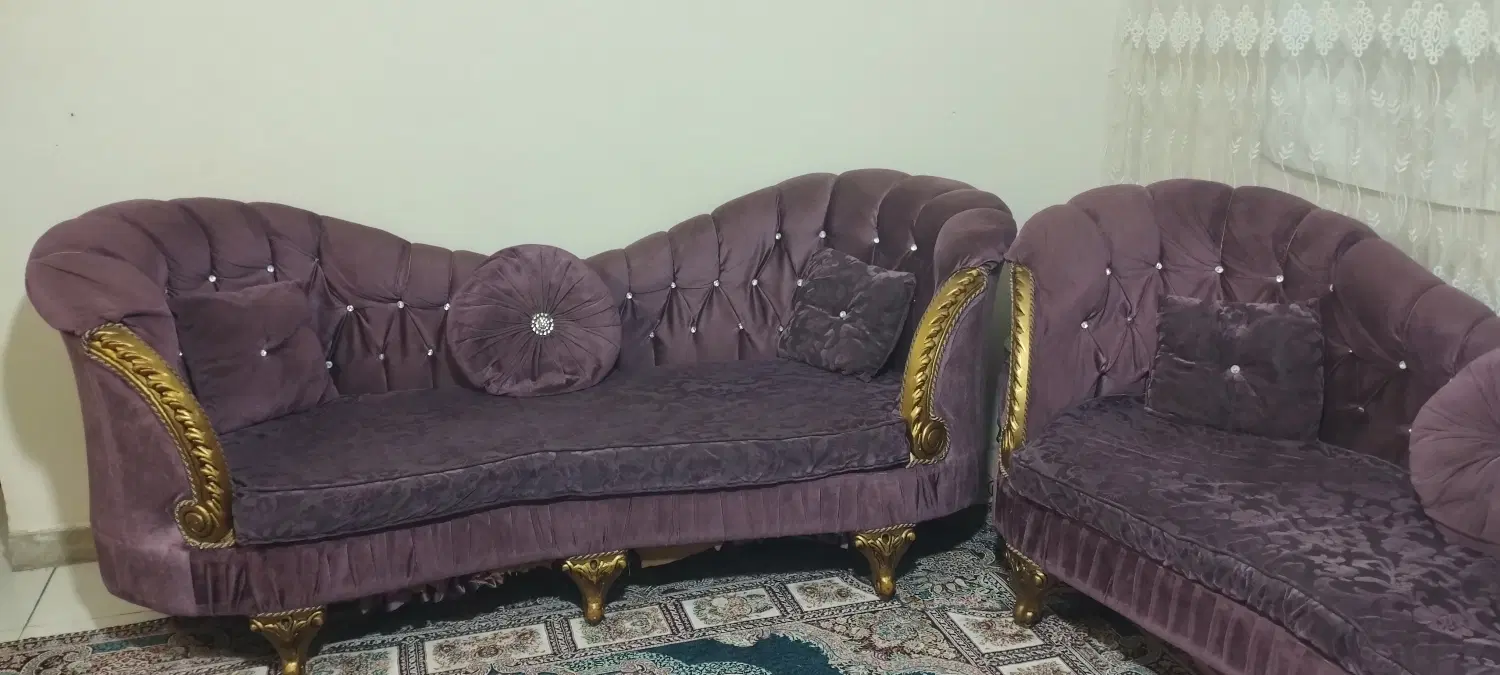 مبل ۸ نفره با دو عدد جلو مبلی + بوفه و میز|مبلمان خانگی و میز عسلی|تهران, آبشار|دیوار