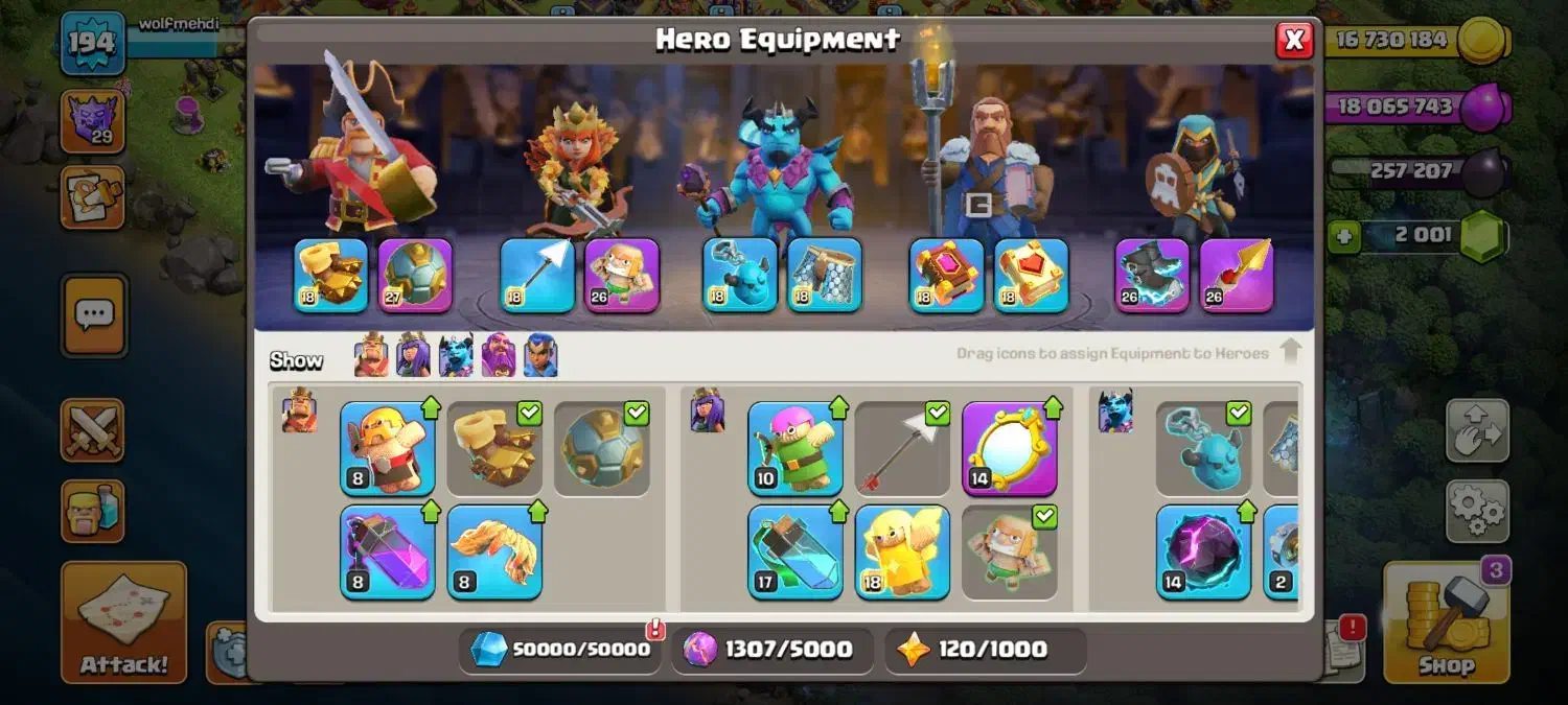 اکانت کلش اف کلنز|کنسول، بازی ویدئویی و آنلاین|شیراز, شاهچراغ|دیوار