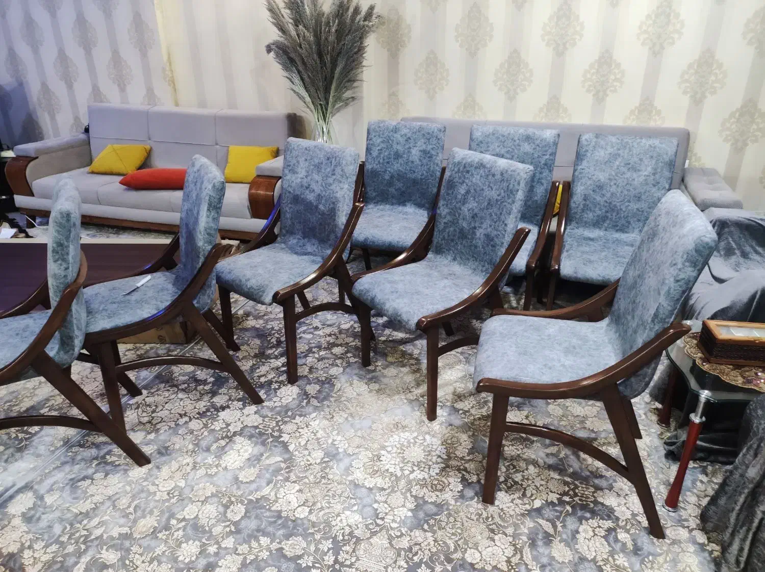 میز نهار خوری هشت نفره چوب راش|میز و صندلی غذاخوری|اهواز, سپیدار|دیوار