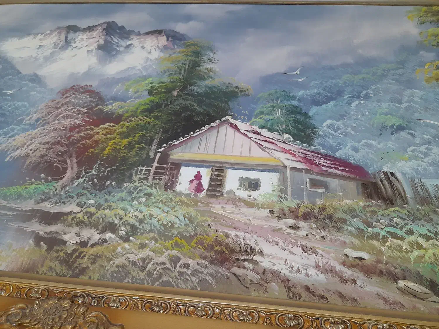 دوعدد تابلومنظره طبیعت|تابلو، نقاشی، عکس|قم, چهل درخت‎|دیوار