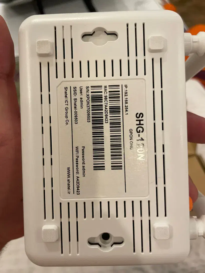 مودم فیبر نوری شاتل ۲.۴ Ghz|مودم و تجهیزات شبکه|مشهد, آزادشهر|دیوار