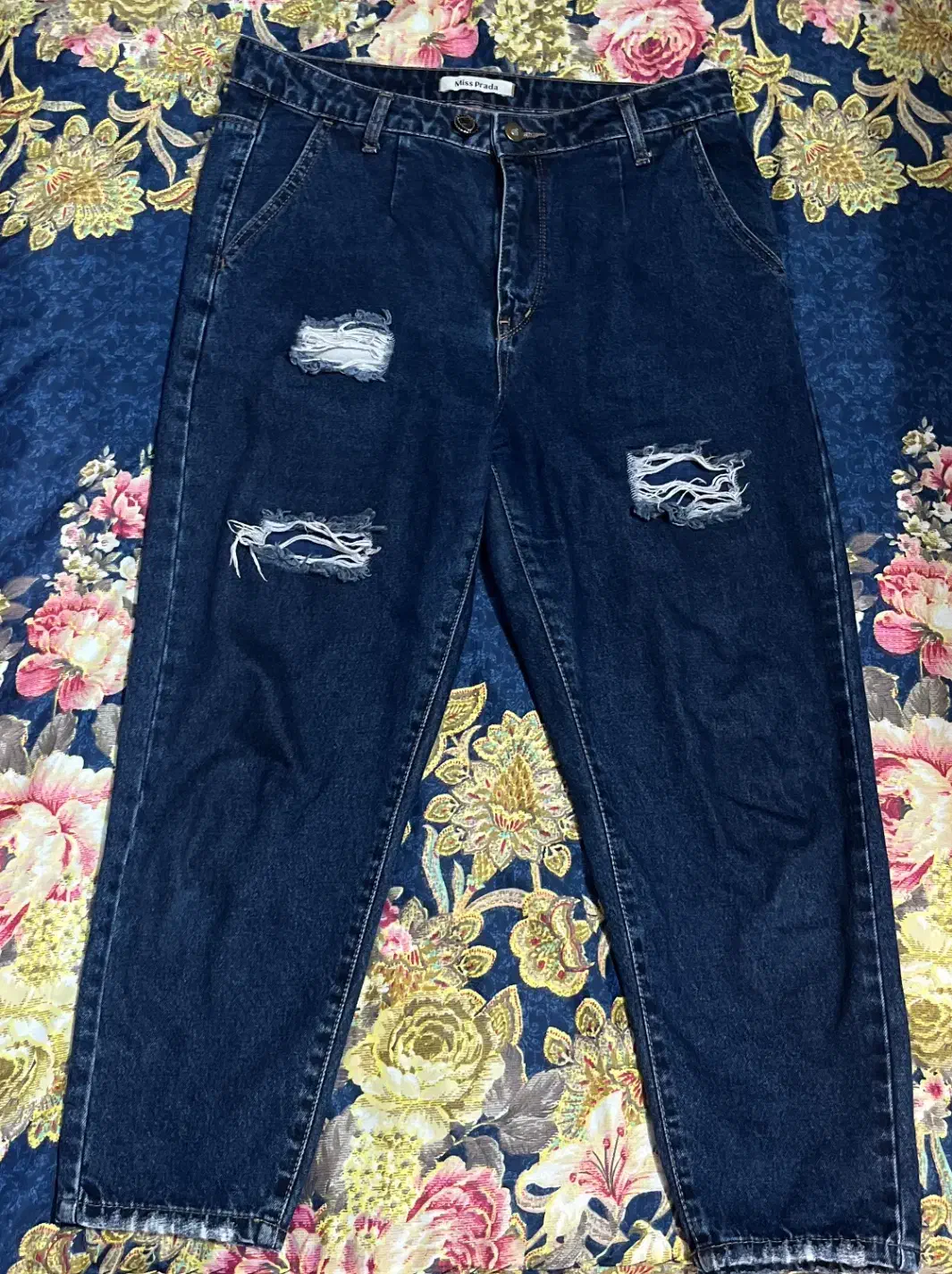 شلوار جین مام استایل آبی تیره|لباس|اراک, |دیوار