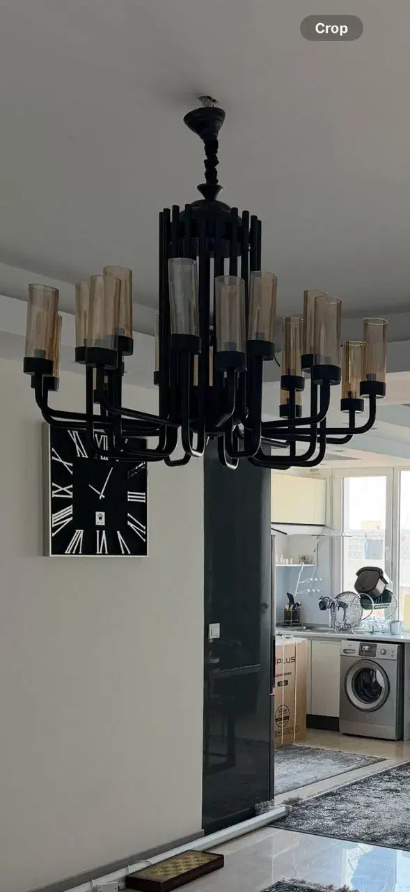 لوستر ۱۶ شعله مشکی|لوستر و چراغ آویز|تهران, بروجردی|دیوار